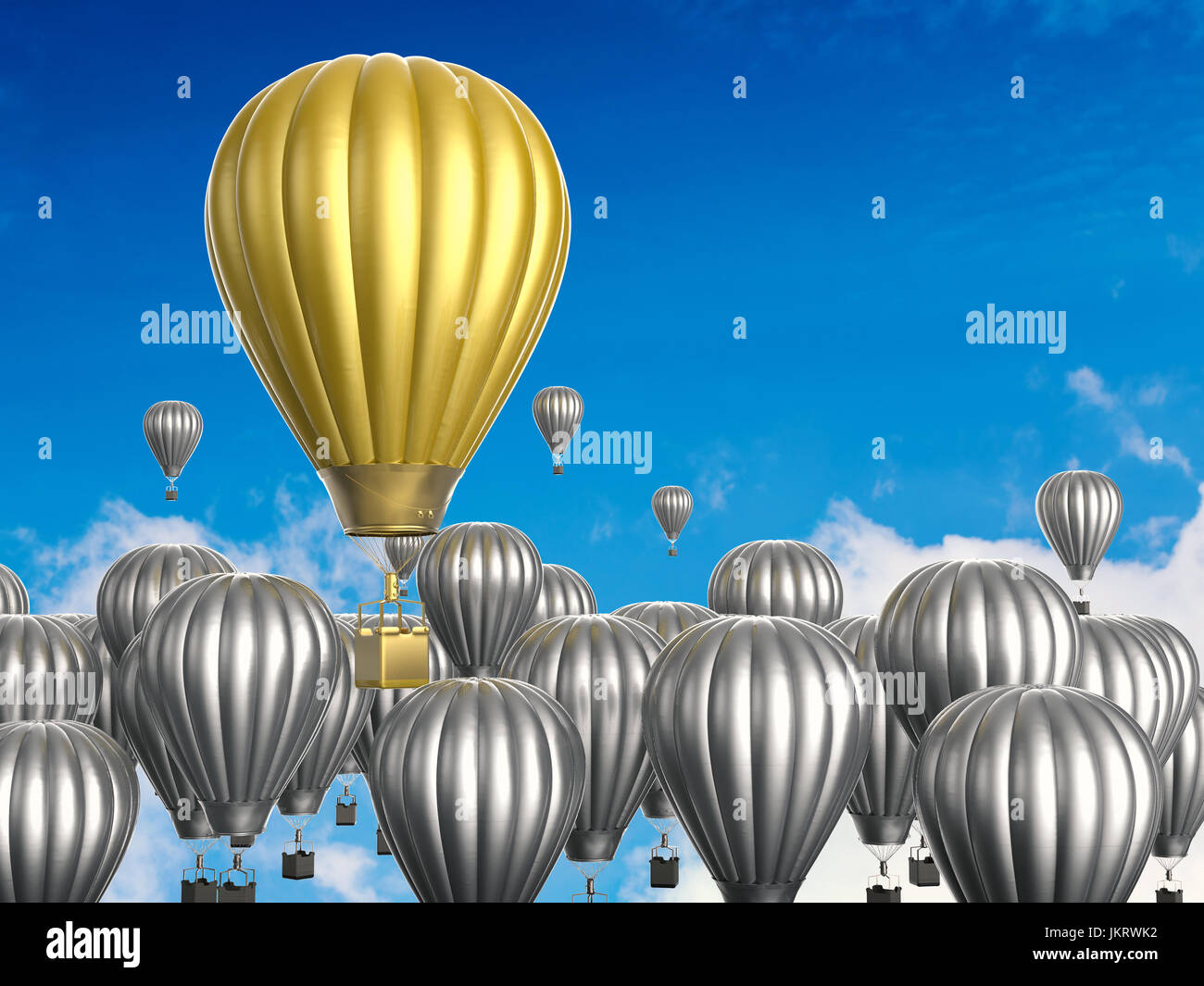 Gold hot air balloon 3d hi-res stock photography and images - Alamy