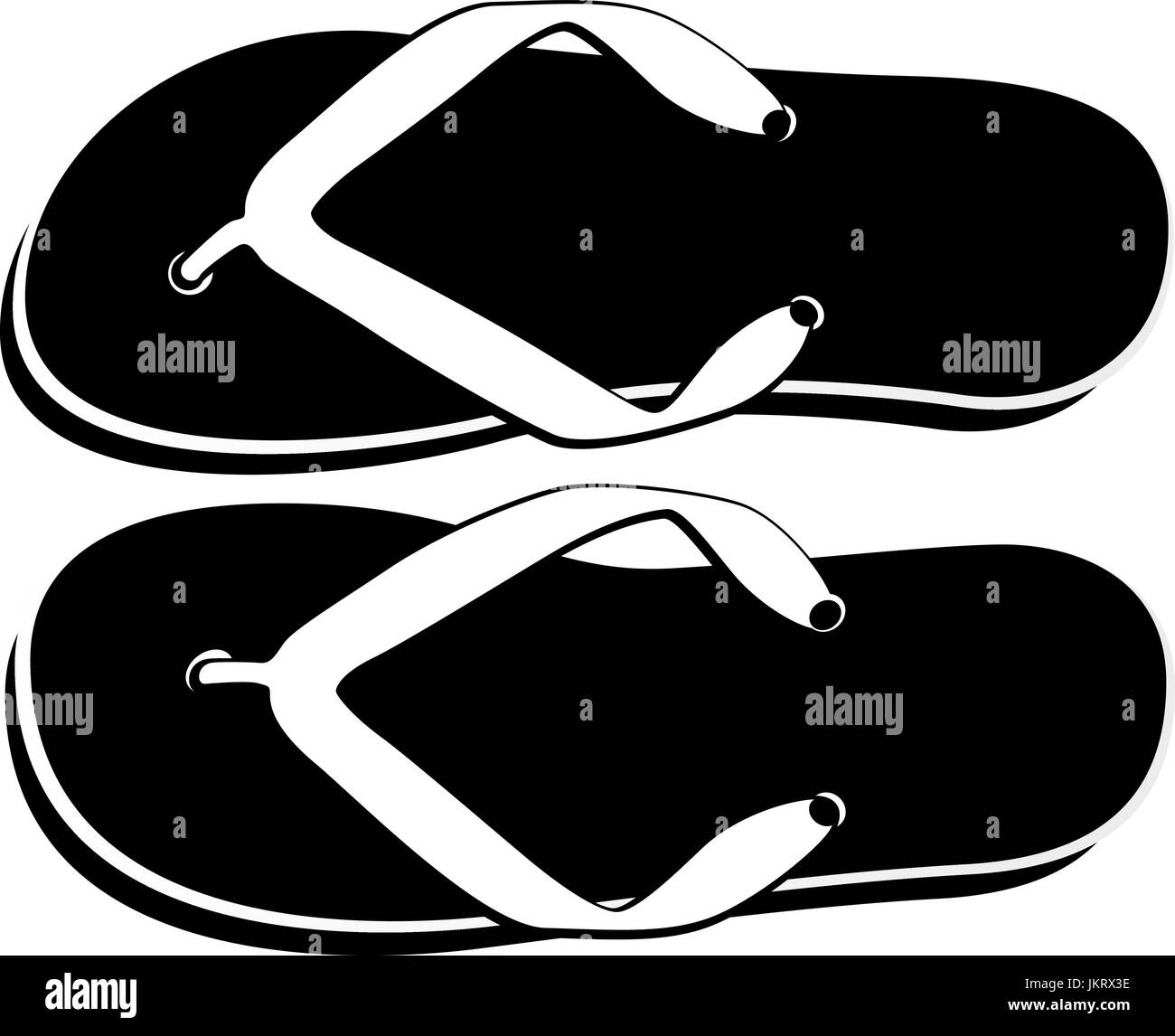 Flip flops isolated on a white background Stock Vector Image & Art - Alamy