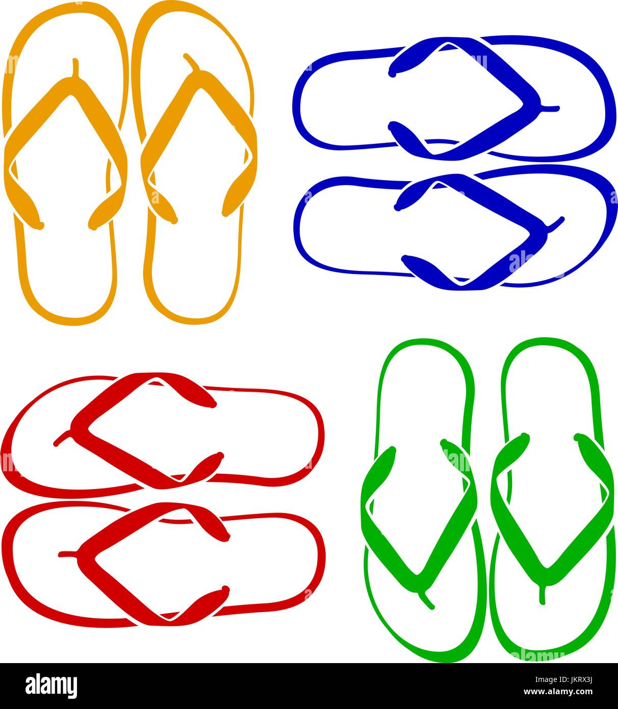 Flip flops isolated on a white background Stock Vector Image & Art - Alamy