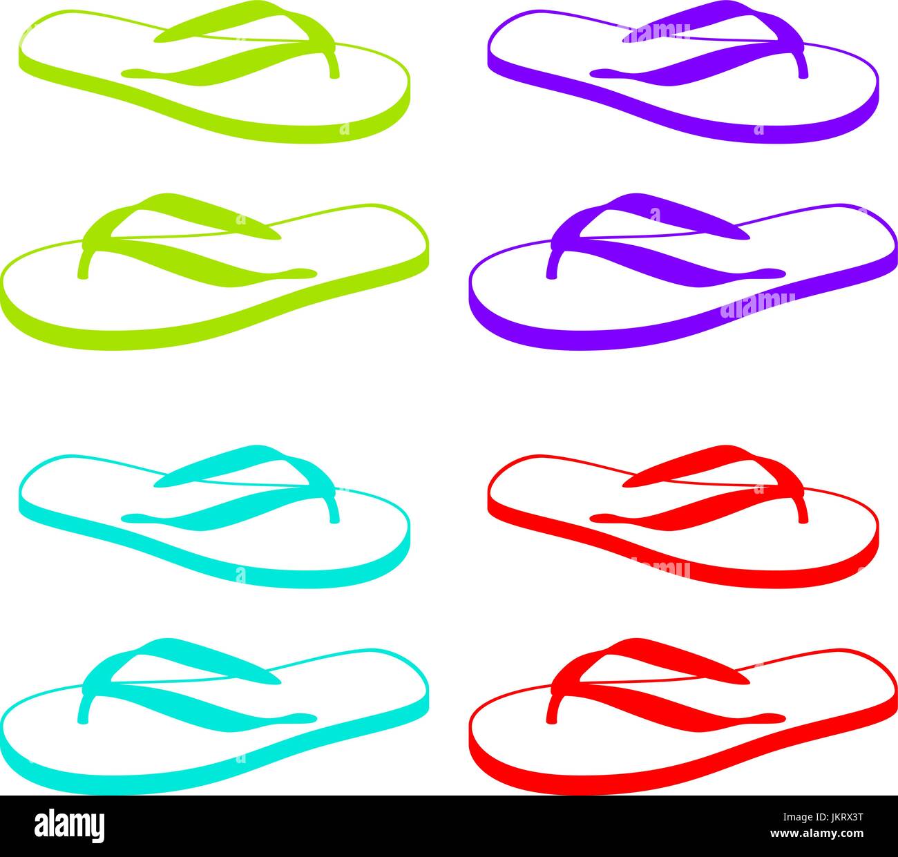 Flip flops isolated on a white background Stock Vector Image & Art - Alamy