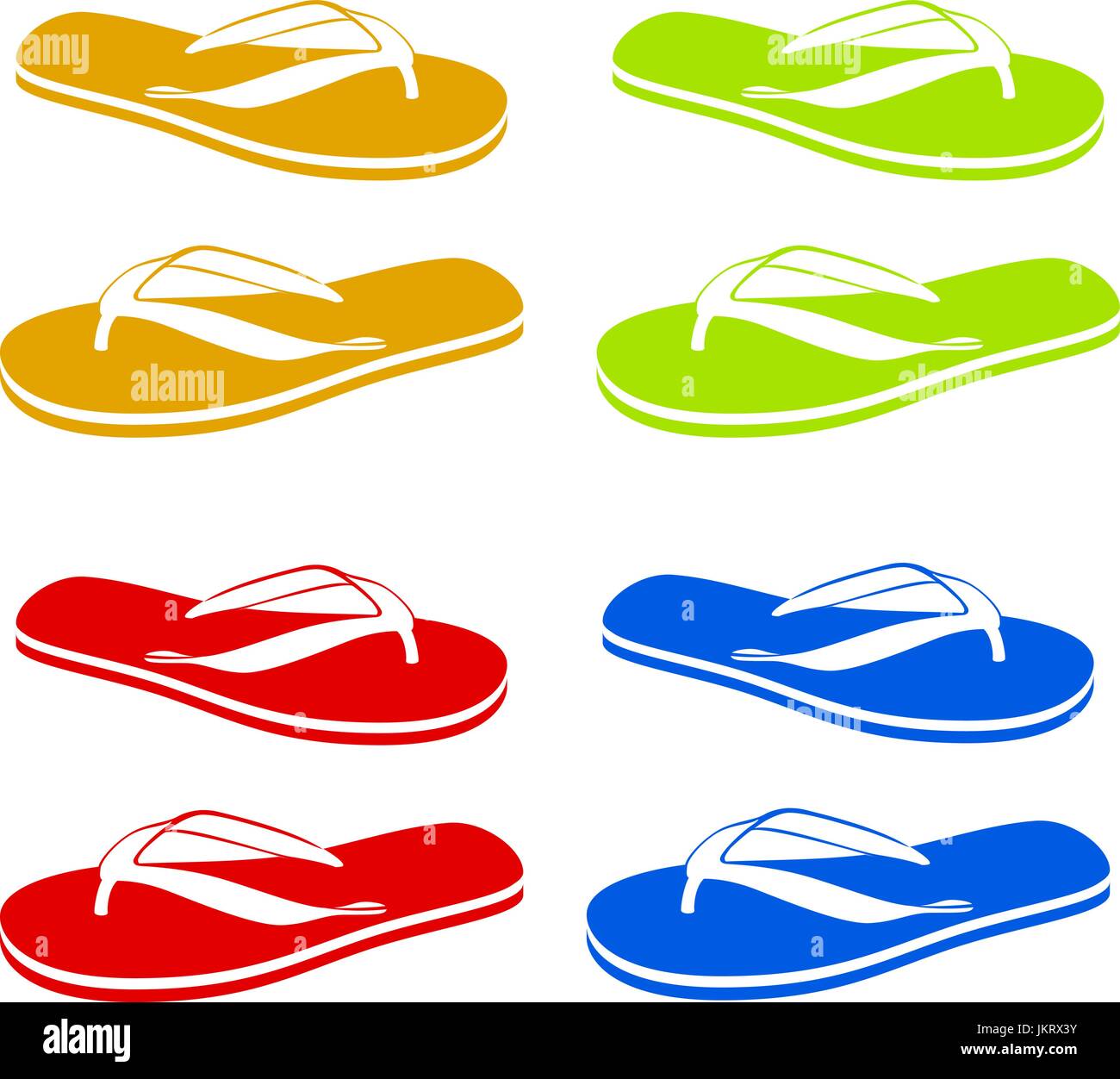 Flip flops isolated on a white background Stock Vector Image & Art - Alamy