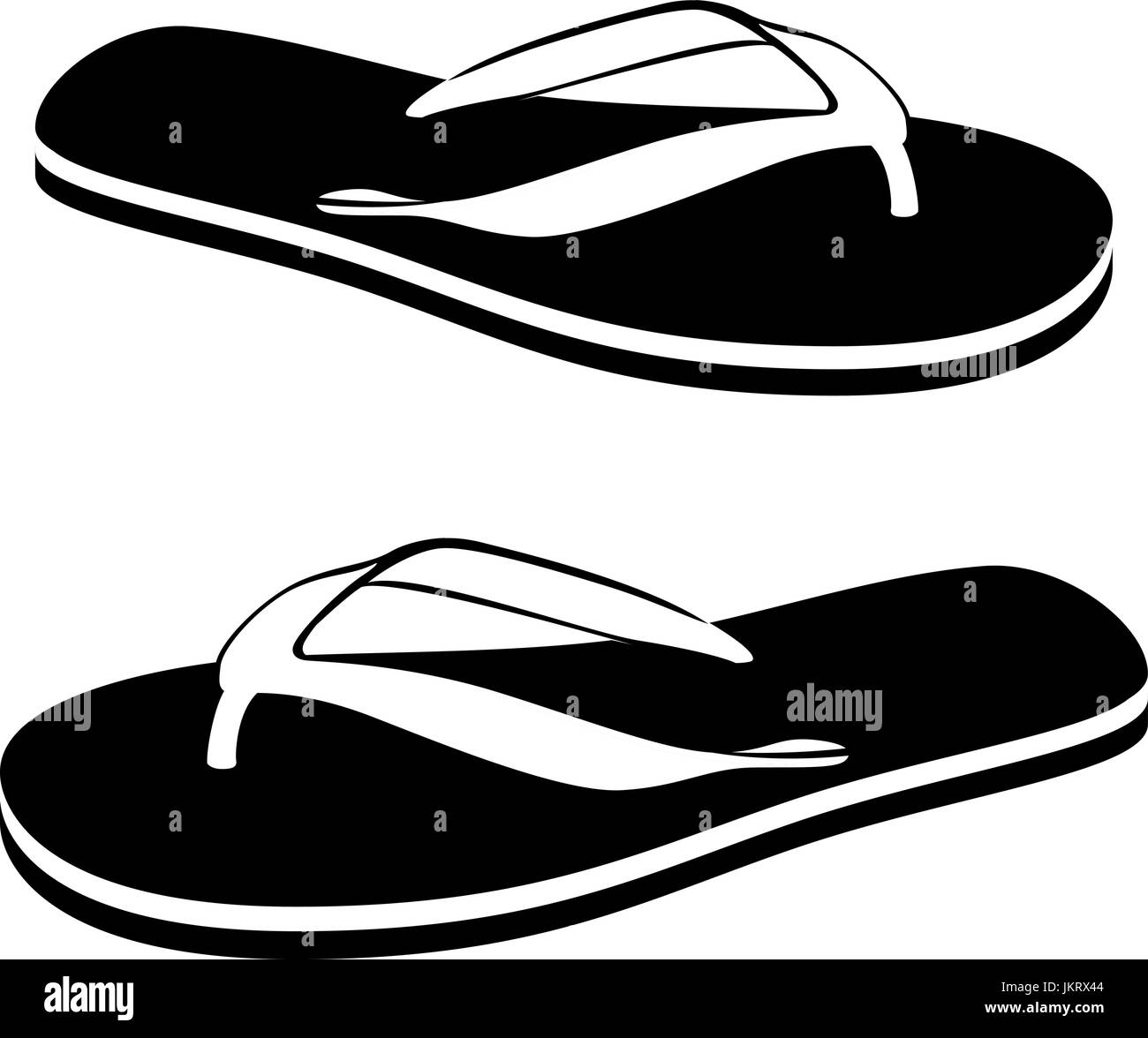 Flip flops isolated on a white background Stock Vector Image & Art - Alamy