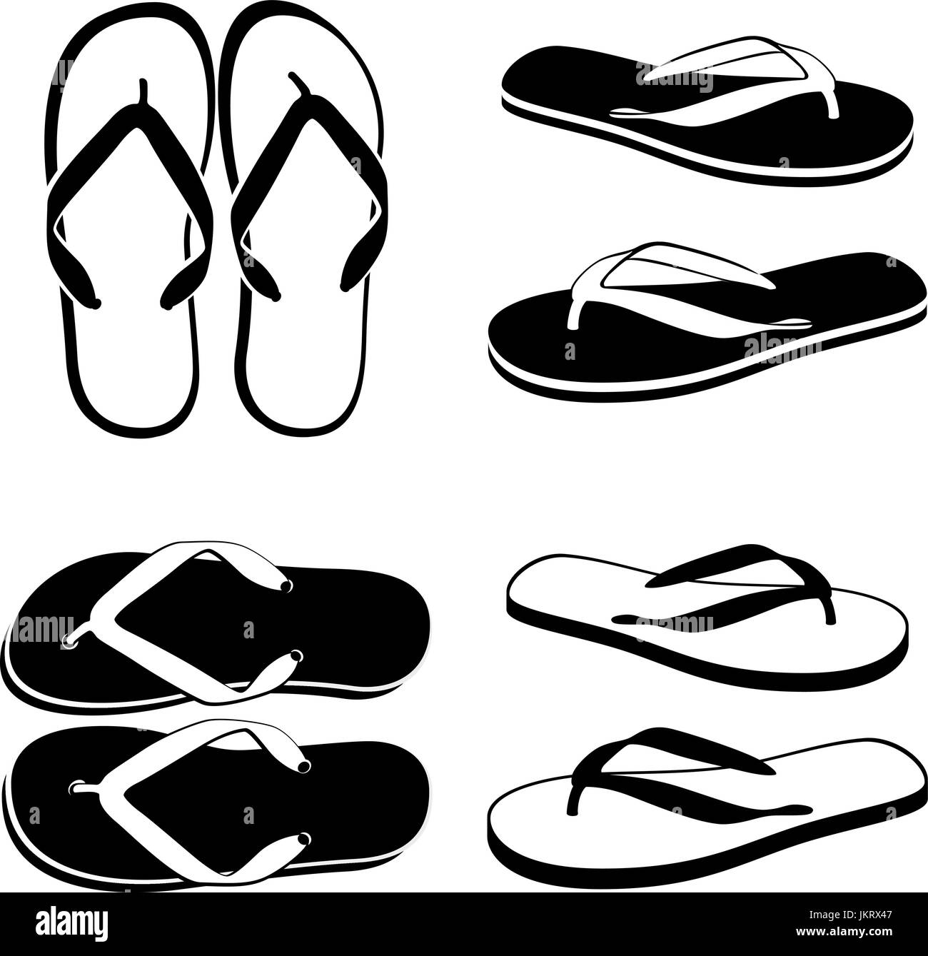 Flip flops isolated on a white background Stock Vector Image & Art - Alamy