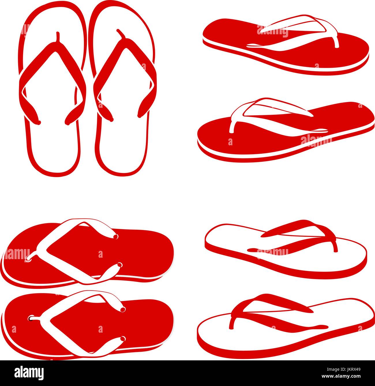 Flip flops isolated on a white background Stock Vector Image & Art - Alamy
