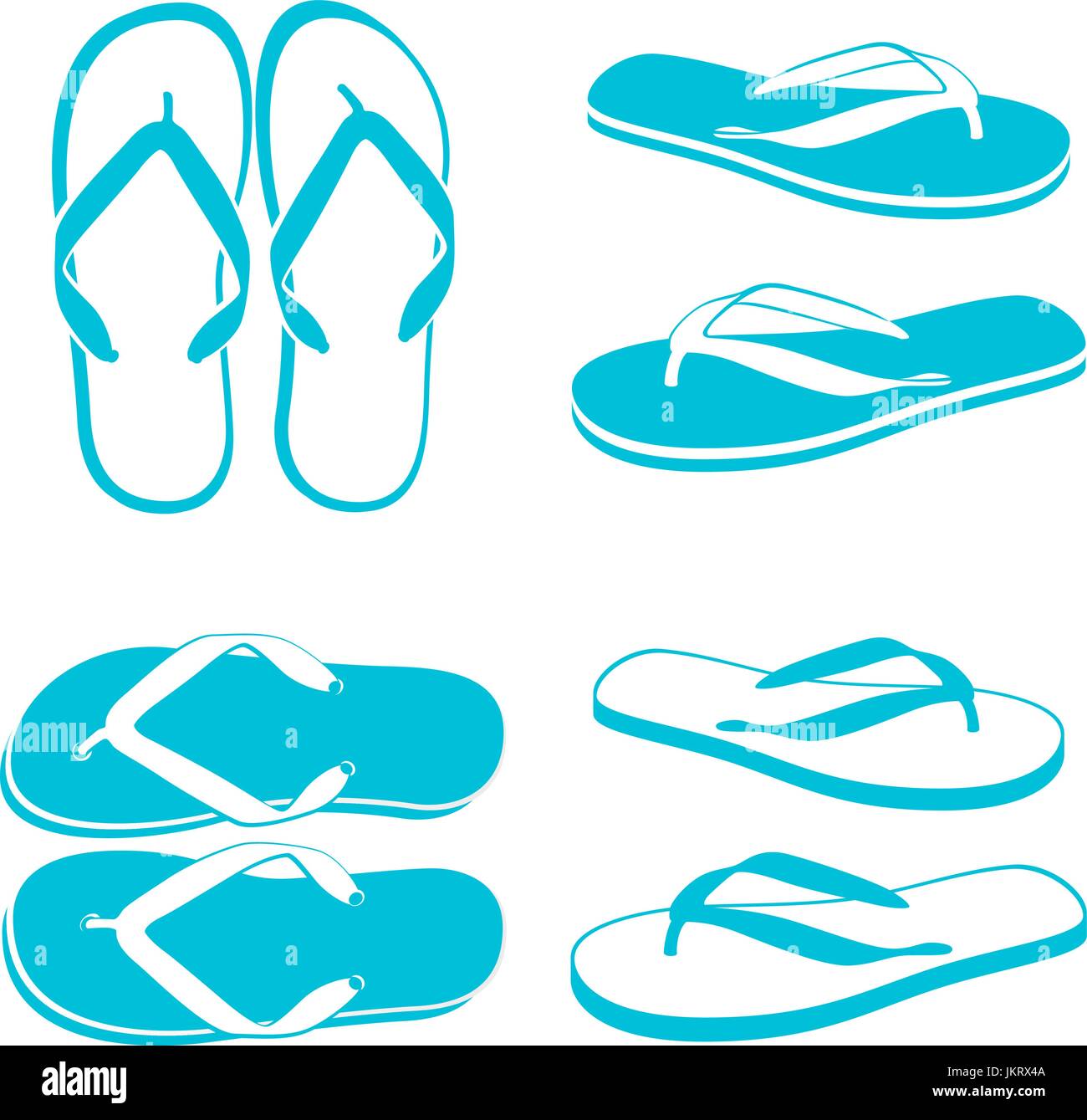 Flip flops isolated on a white background Stock Vector Image & Art - Alamy