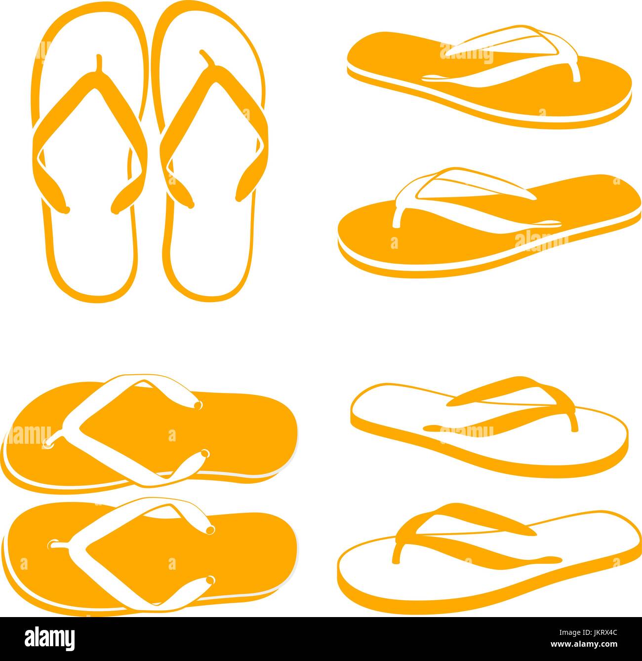 Flip flops isolated on a white background Stock Vector Image & Art - Alamy