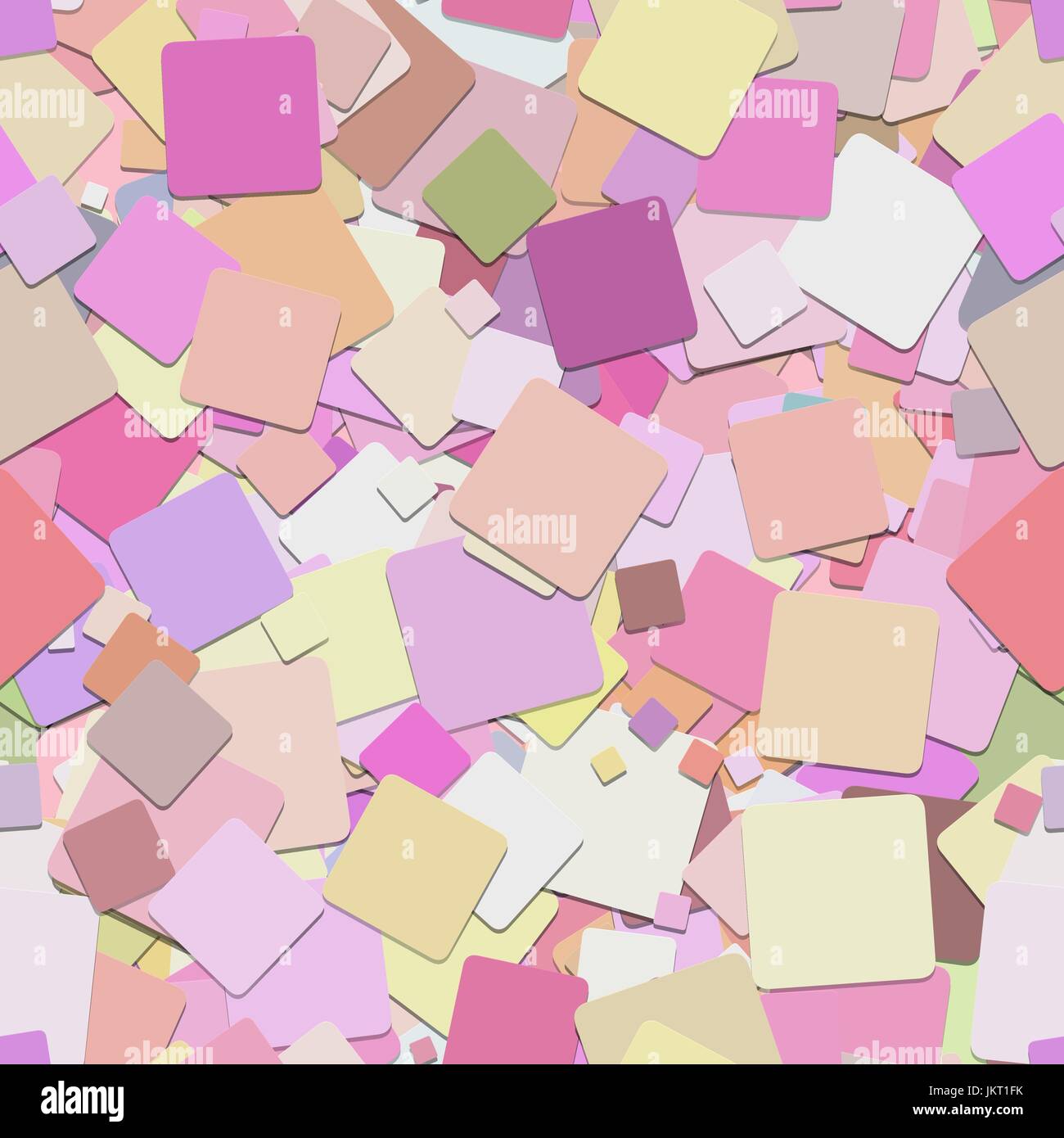 Repeating square pattern background - vector graphic design from rotated pink squares Stock Vector
