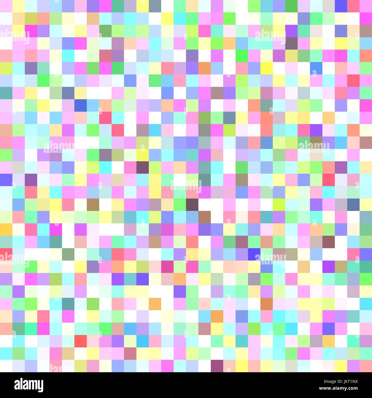 Pixel square tiled mosaic background - geometrical vector graphic design from colored squares Stock Vector