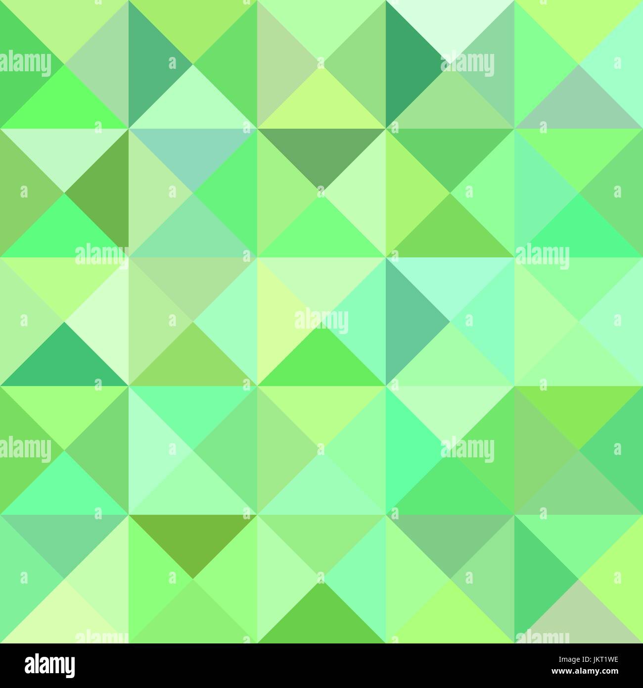 Abstract triangle pyramid background - mosaic vector design from triangles in green tones Stock Vector