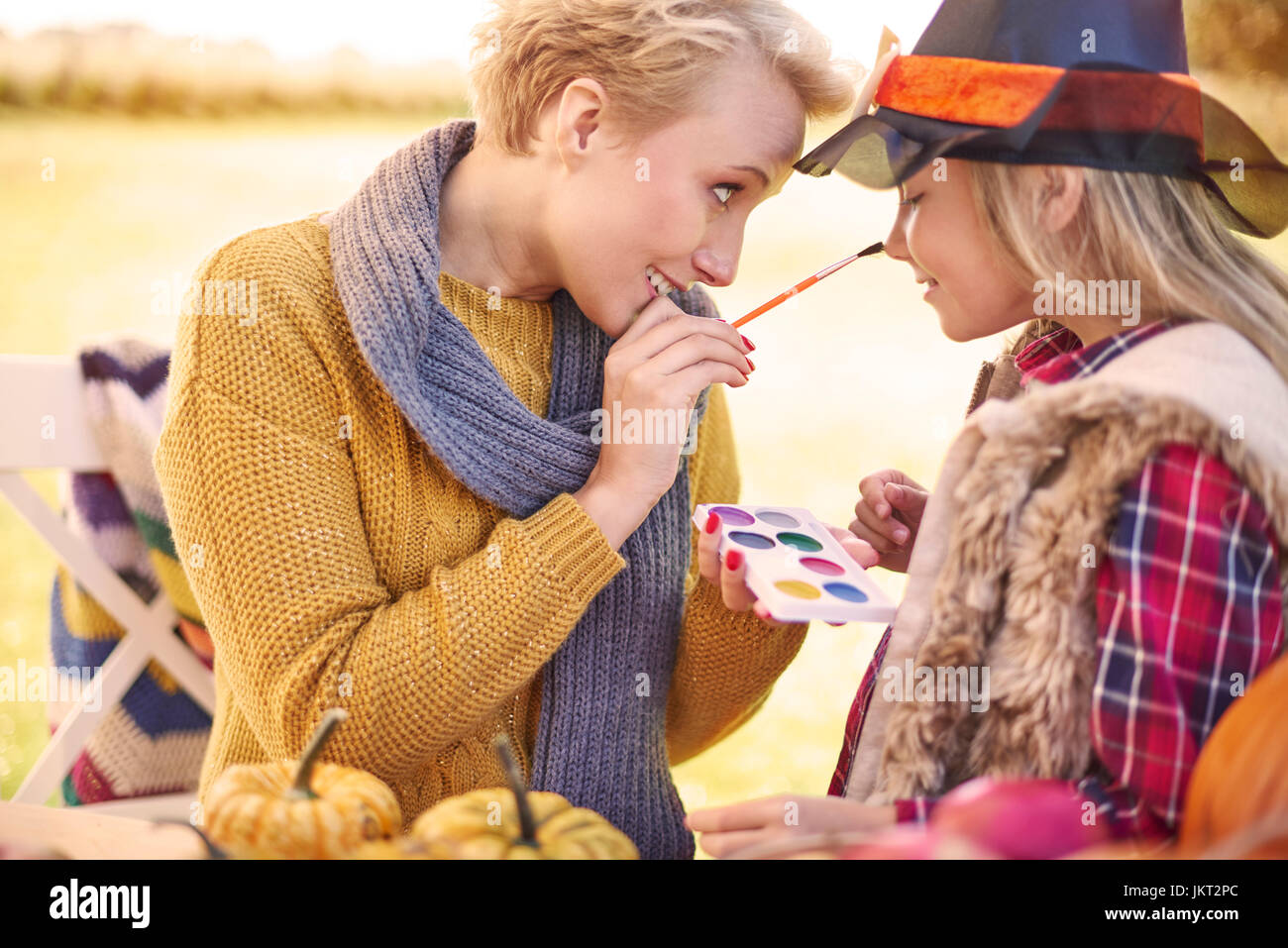 Let's paint your face for Halloween party Stock Photo Alamy