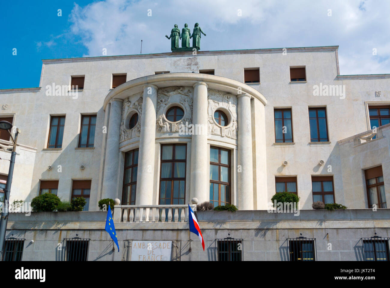 Ambassade de France, the French embassy, Belgrade, Serbia Stock Photo