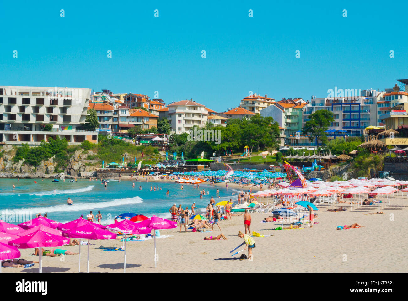 Central beach, Sozopol, Bulgaria Stock Photo
