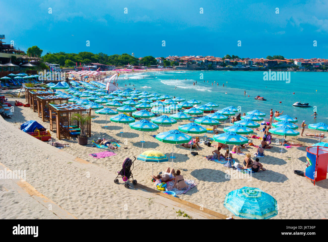 Central beach, Sozopol, Bulgaria Stock Photo - Alamy