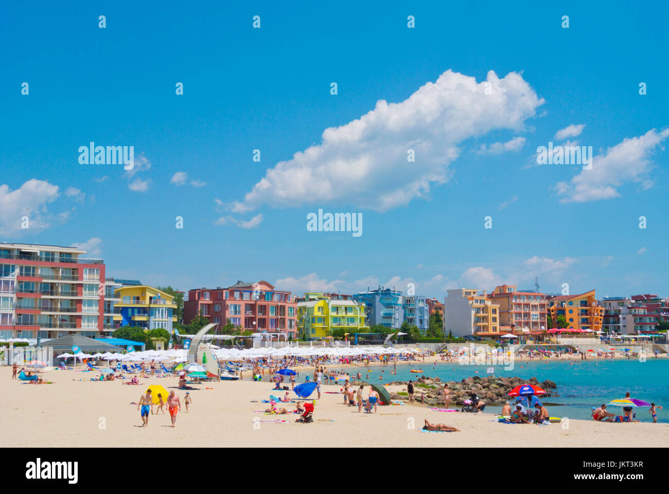 Central Beach, Ravda, Black sea coast, Bulgaria Stock Photo