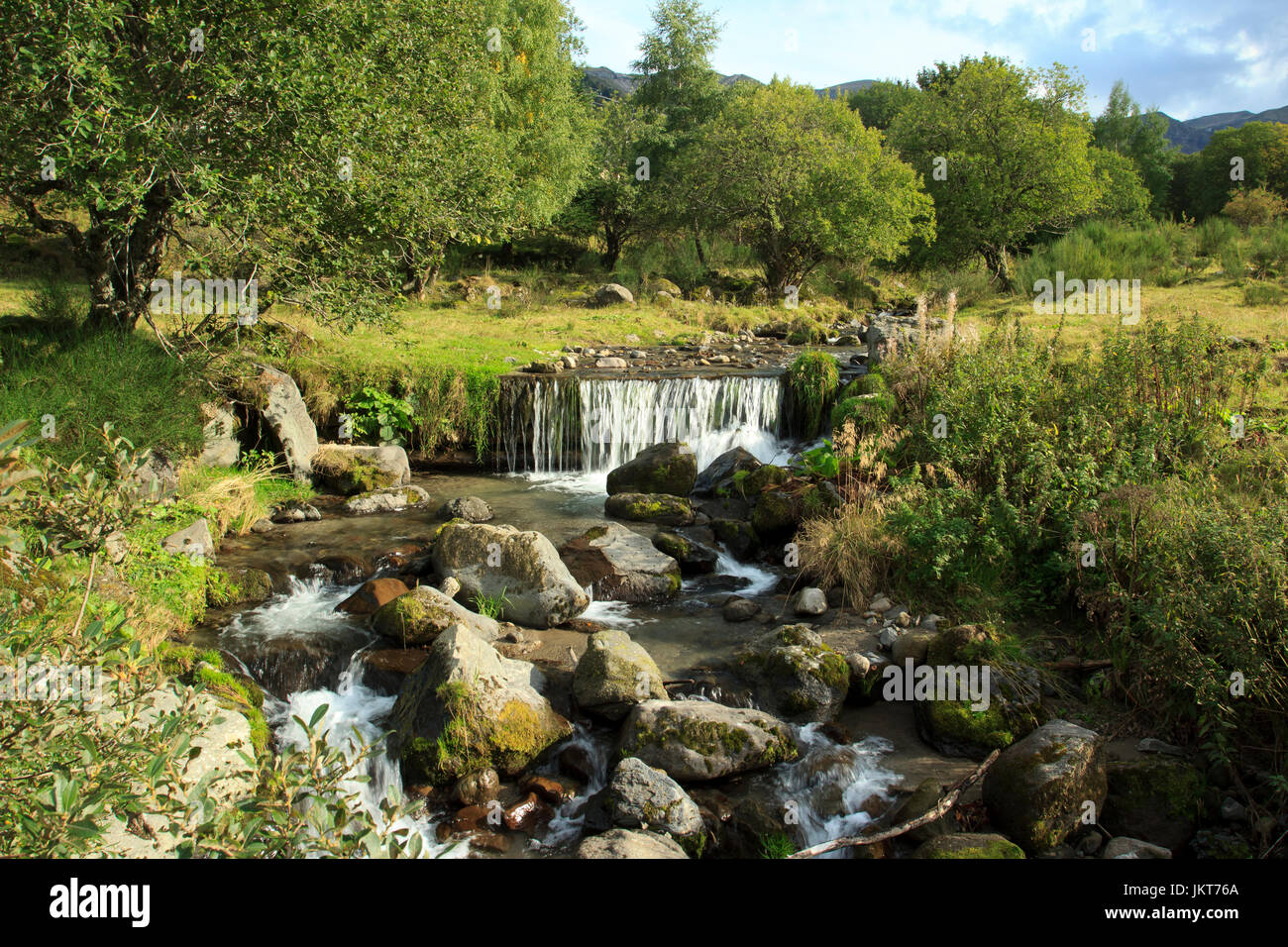 France, Puy-de-Dôme (63), Le Mont-Dore, la Dordogne à quelques km de ses sources la Dore et la Dogne, en fond le Sancy // France, Puy de Dome, Le Mont Stock Photo