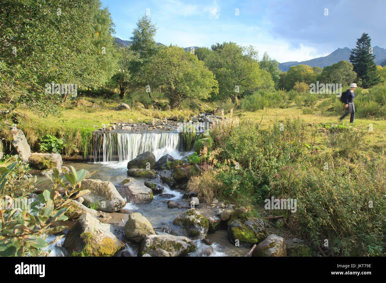 France, Puy-de-Dôme (63), Le Mont-Dore, la Dordogne à quelques km de ses sources la Dore et la Dogne, en fond le Sancy // France, Puy de Dome, Le Mont Stock Photo