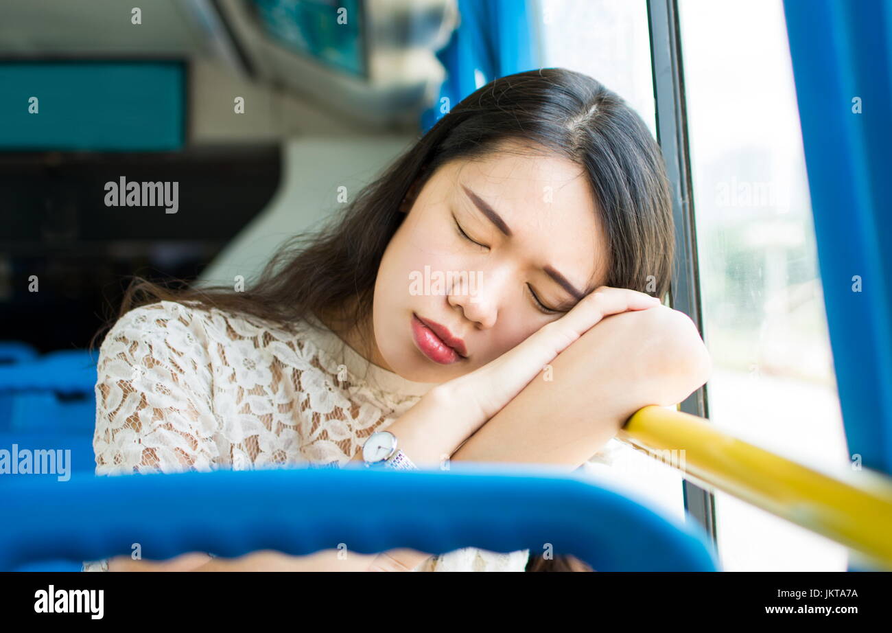 People sleeping on bus hires stock photography and images Alamy