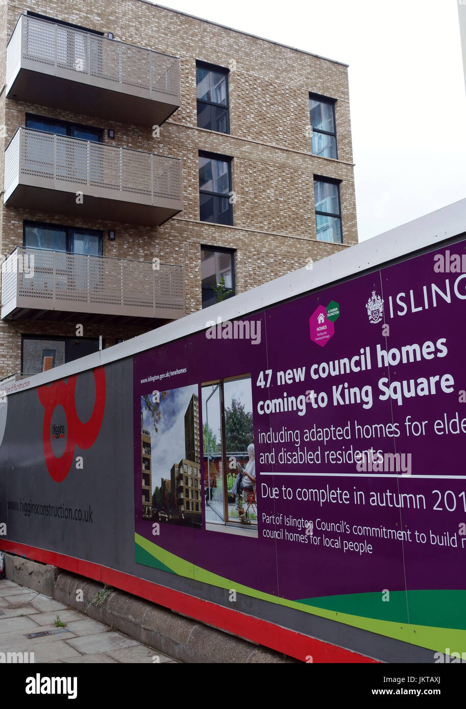 New council homes for London Borough of Islington being readied for occupation in Goswell Road, London Stock Photo