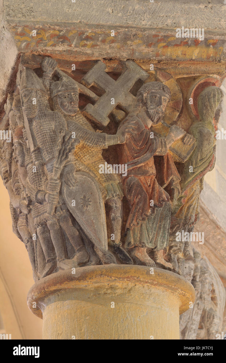 France, PuydeDôme,SaintNectaire, l'église SaintNectaire, chapitaux