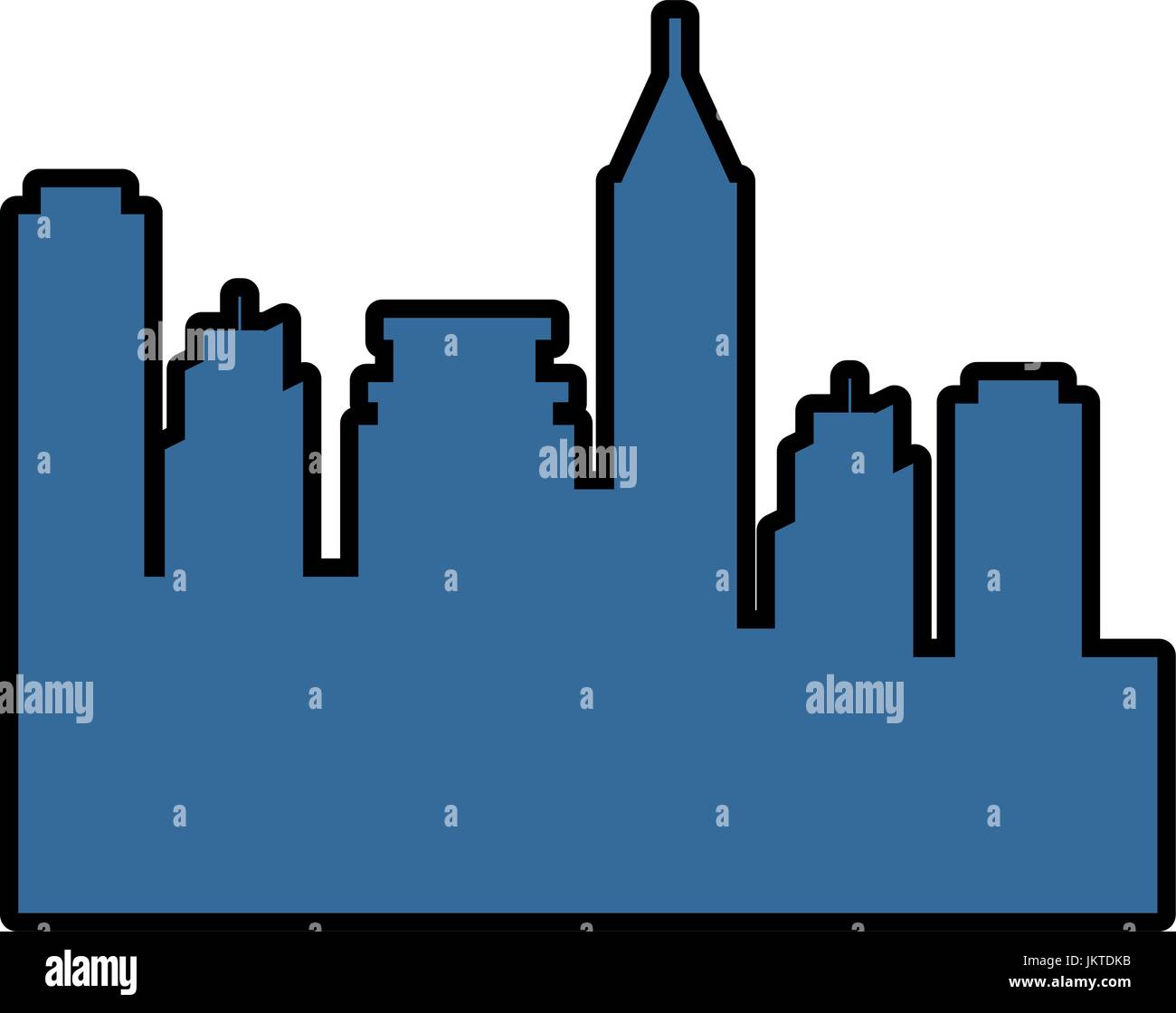city buildings silhouette icon vector illustration graphic design Stock ...