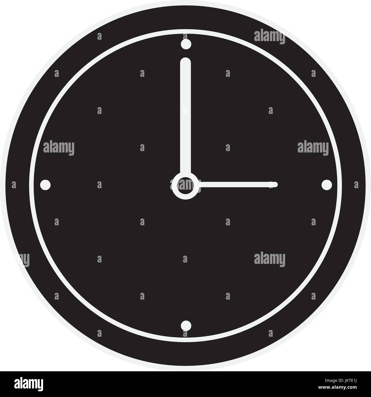 Wall clock isolated Stock Vector Image & Art - Alamy