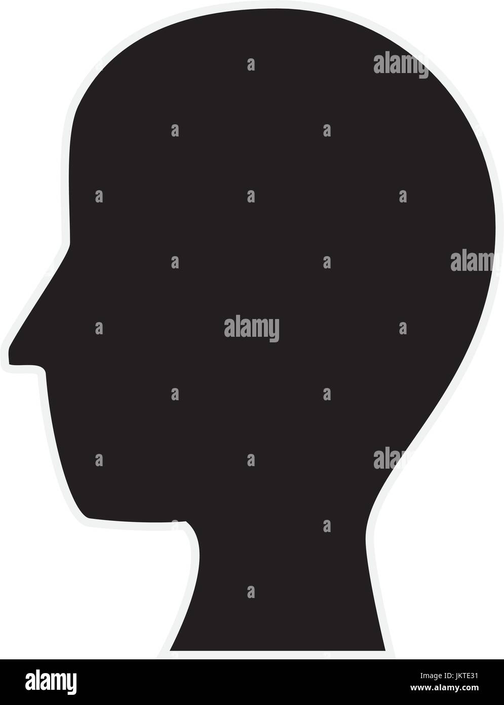 Human head silhouette Stock Vector Image & Art - Alamy