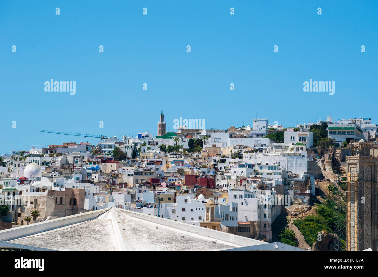 North Africa, Morocco: the roofs and the skyline of Tangier, Moroccan city on the Maghreb coast at the western entrance to the Strait of Gibraltar Stock Photo