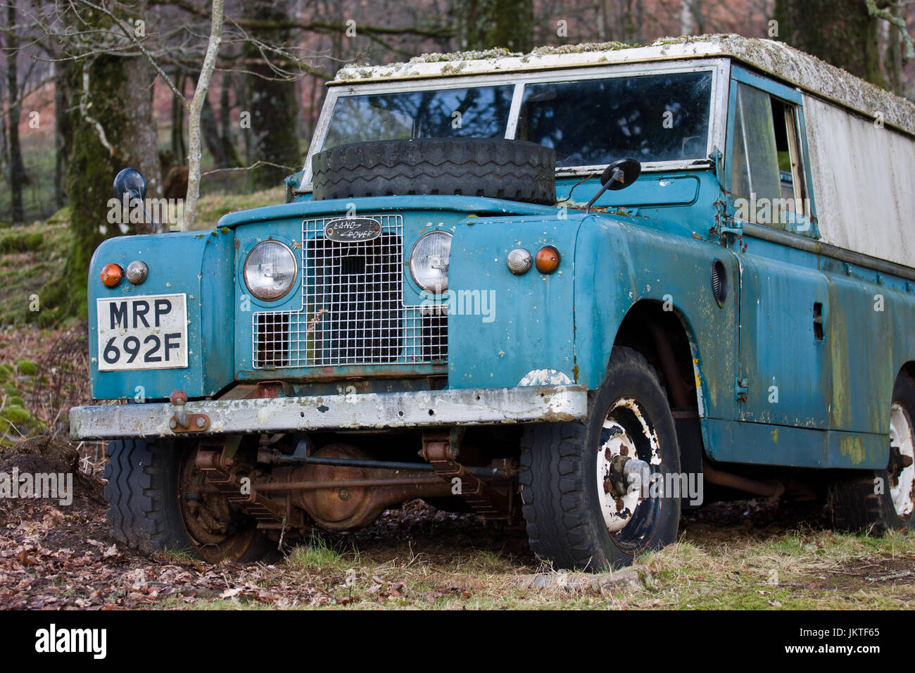 Abandoned Land Rover Series IIA Stock Photo