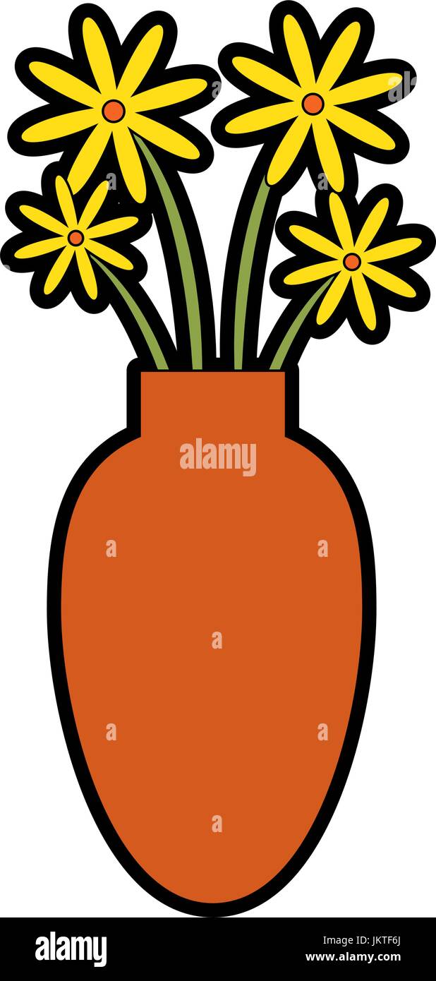 vase with flowers Stock Vector Image & Art - Alamy