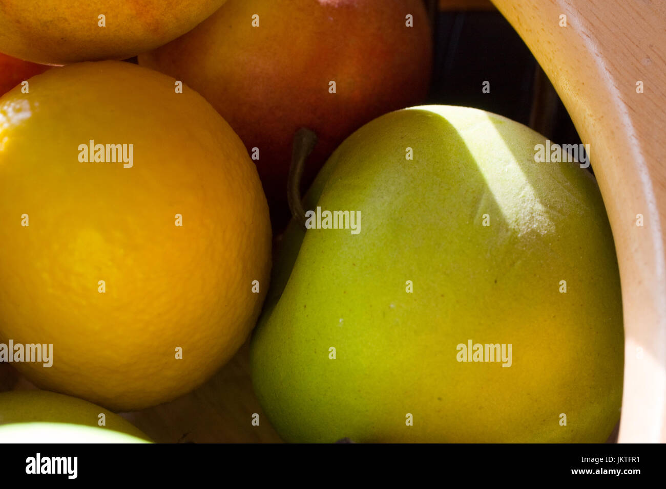 Fake Fruit in a Bowl Stock Photo Alamy