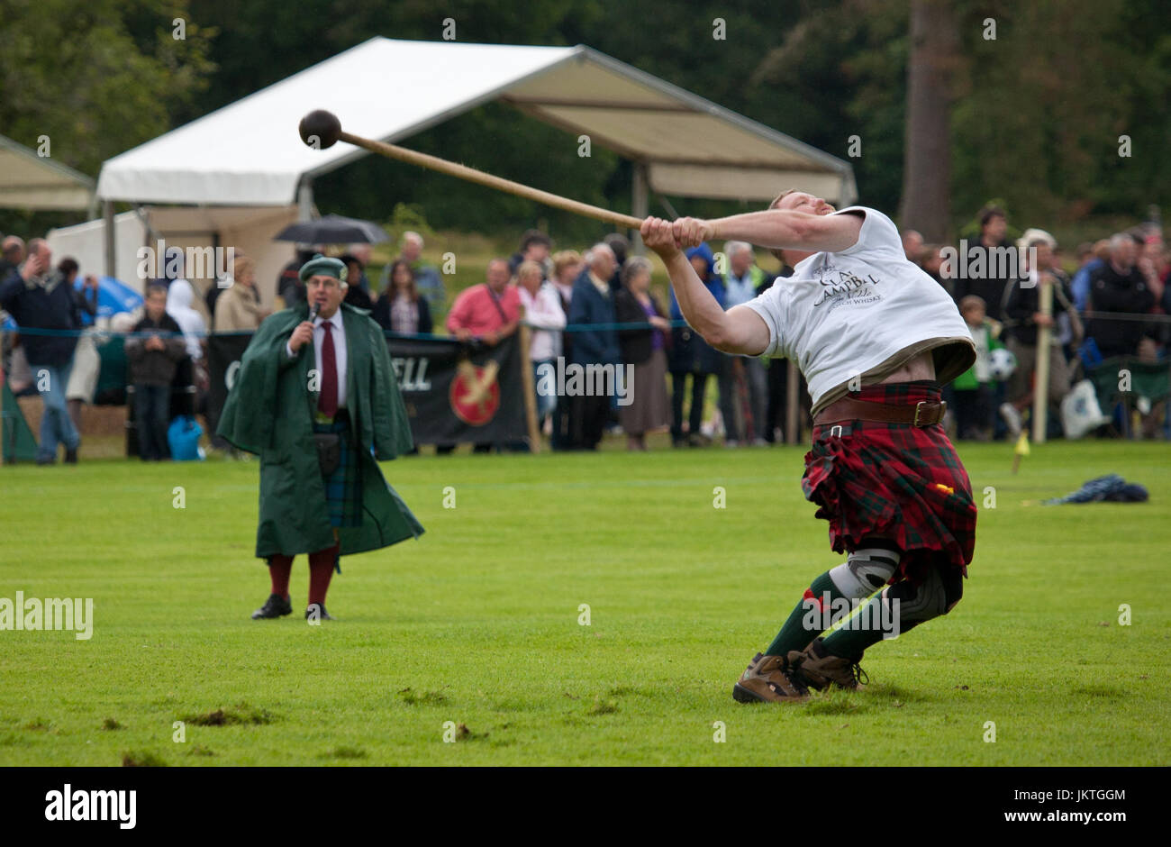 Hammer thrower at Inverary Highland Games Stock Photo