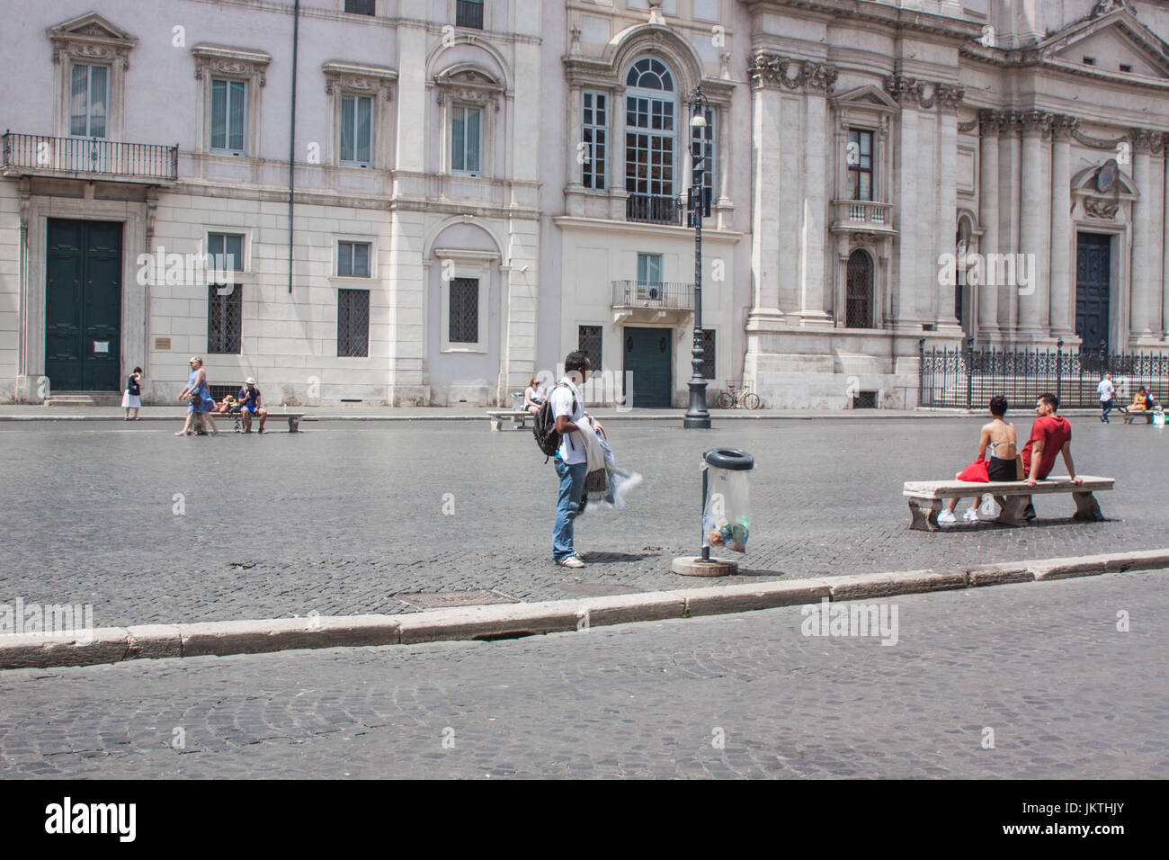 Illegal street sellers selling fake designer and Poor quality objects