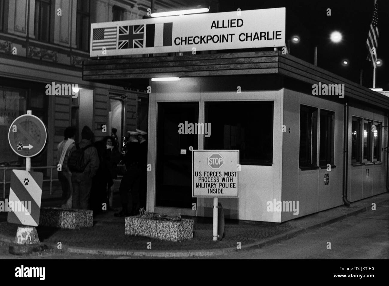 Checkpoint Charlie pictured in West Berlin during the fall of the ...