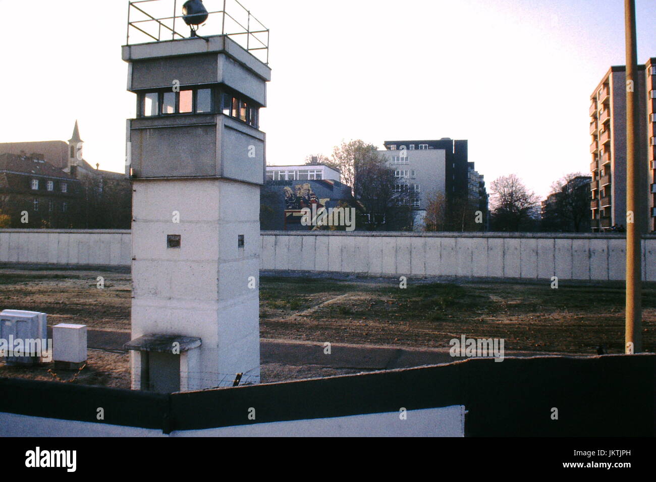 The Berlin Wall and Death strip as seen from East Berlin at the