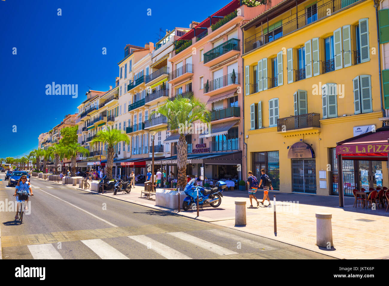 CANNES, FRANCE July 2017 Street in Cannes city center, France