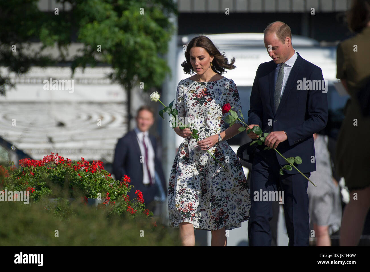 Prince William Duke of Cambridge and Catherine Duchess of Cambridge during their visit in Gdansk, Poland 18 July 2017 © Wojciech Strozyk / Alamy Stock Stock Photo
