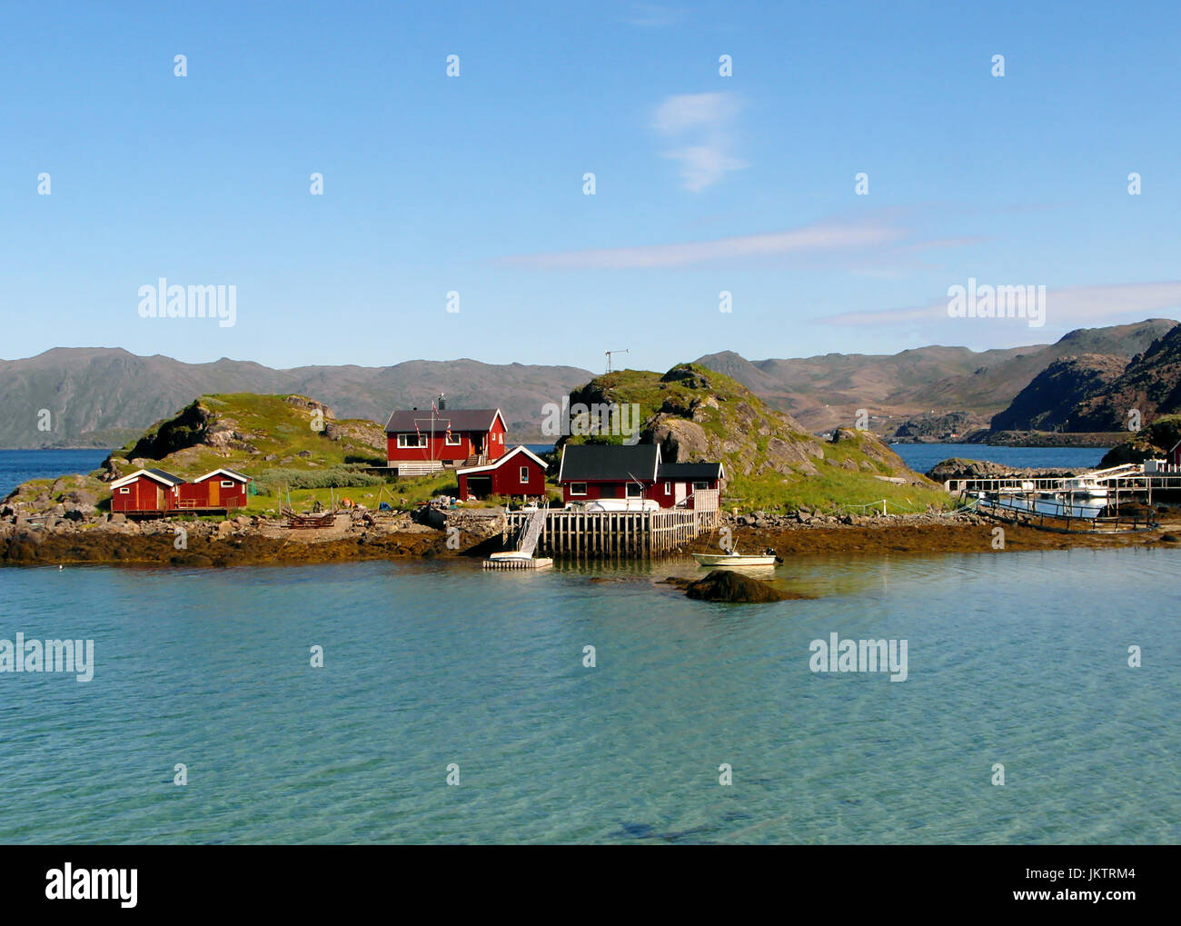 Colorful Norwegian Style Wooden Houses of a Small Fishing Village ...