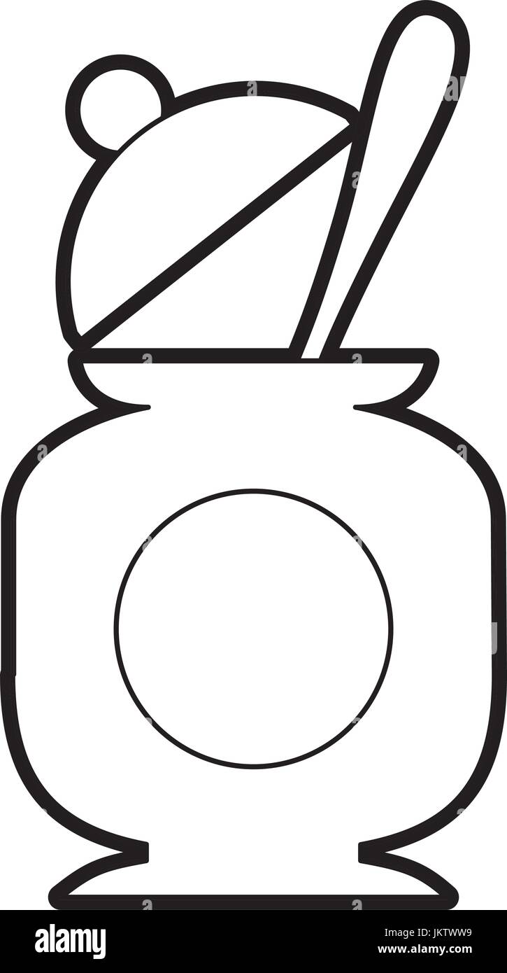 sugar pot with spoon Stock Vector Image & Art Alamy