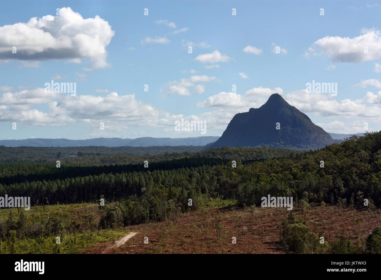 Volcanic plug Beerwah in Glass House Mountains, Sunshine Coast