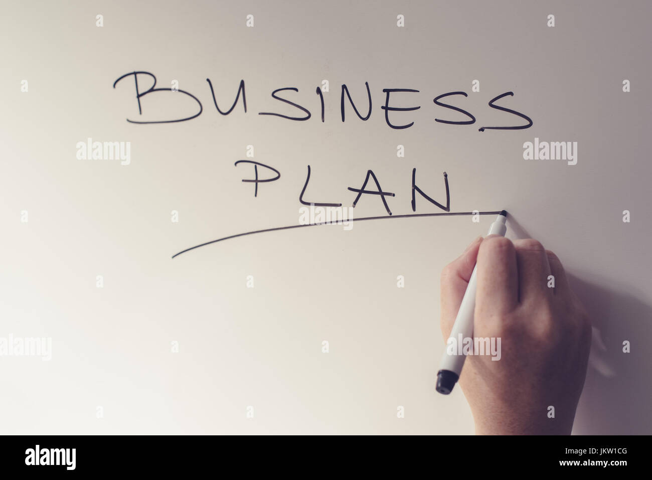 Business plan concept, seminar or lecture about entrepreneurship and strategy Stock Photo