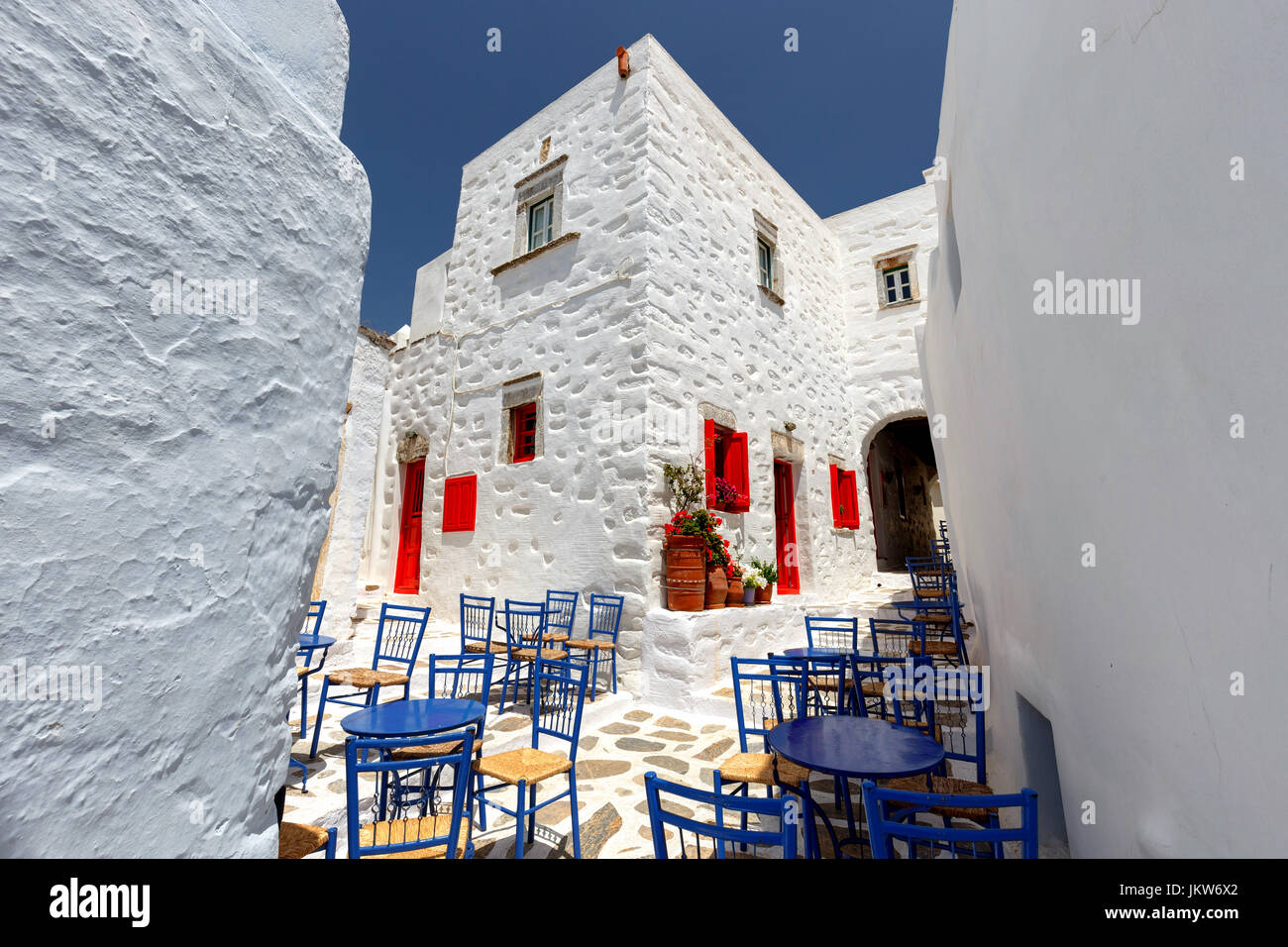 Amorgos Island Town  - Cyclades - Greece - Europe Stock Photo