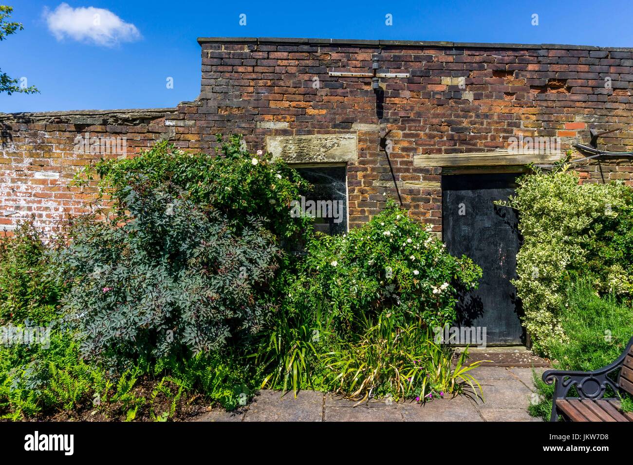 The walled garden at Heath Manor Park, Halifax, England. 2nd July 2017