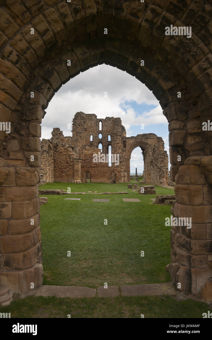 Tynemouth castle and priory Stock Photo