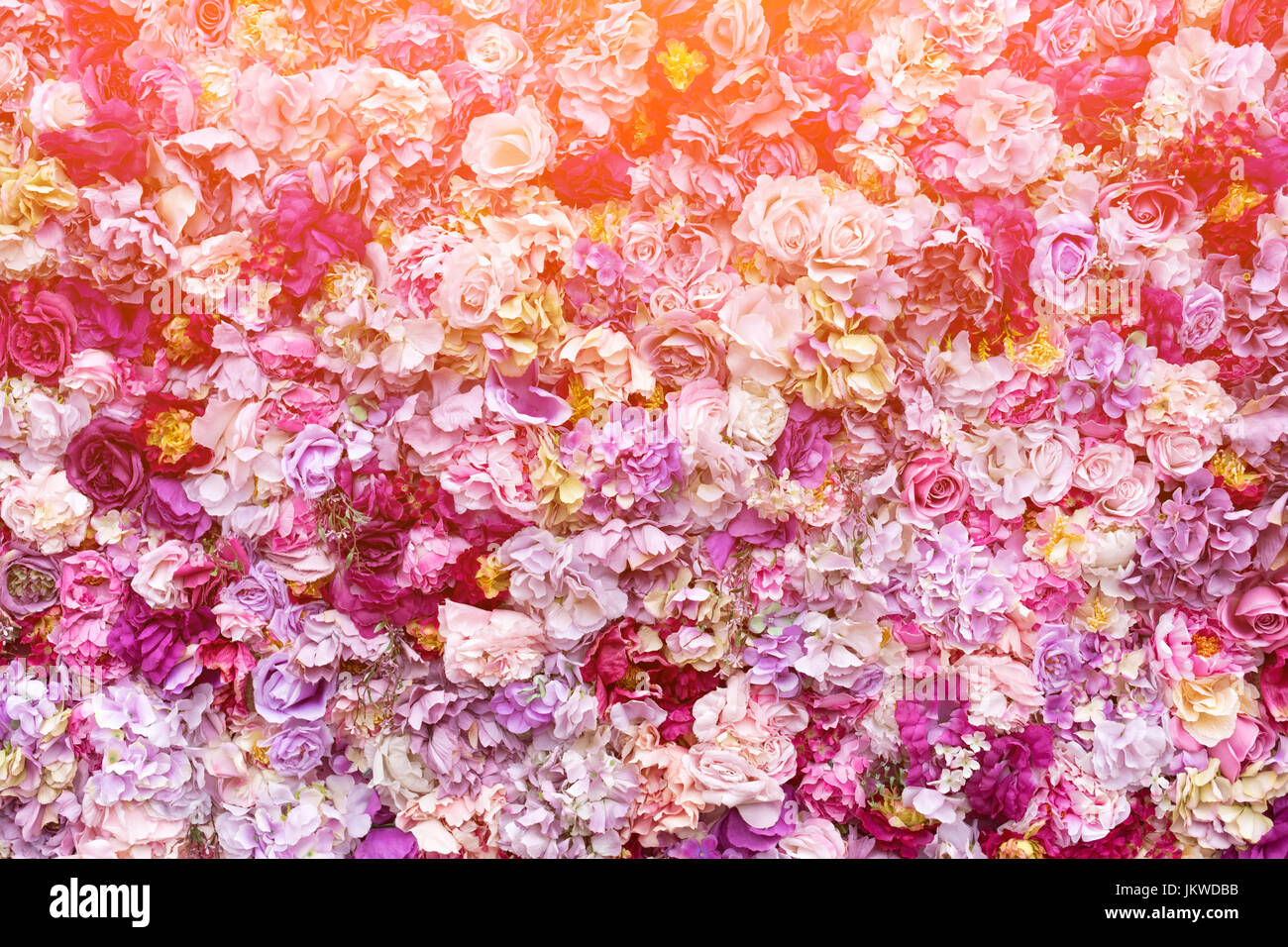 Flower texture background for wedding scene. Roses, peonies and