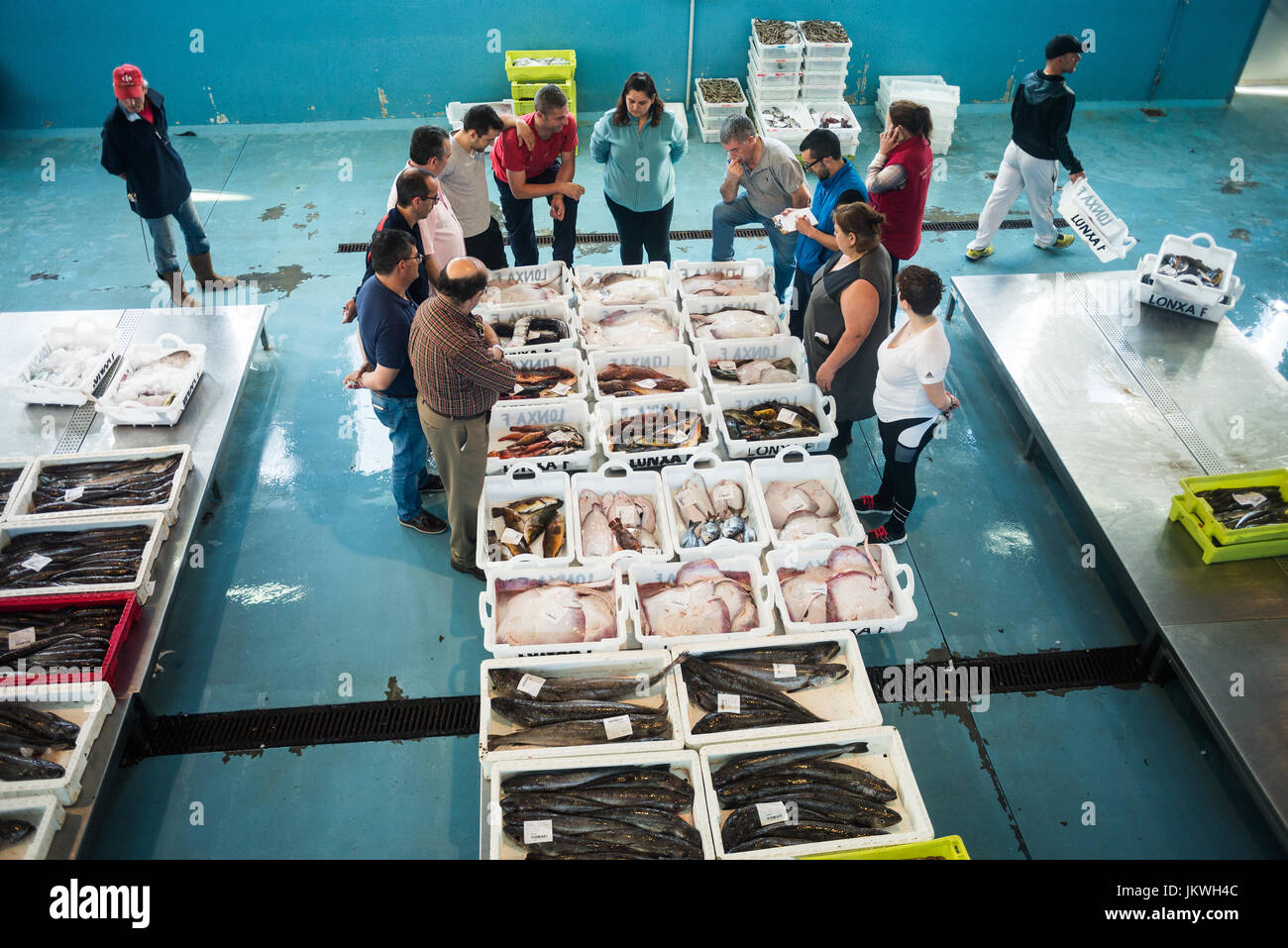 Fish market, Fisterra Cape, A Coruña, Galicia, Spain, Europe, Camino ...