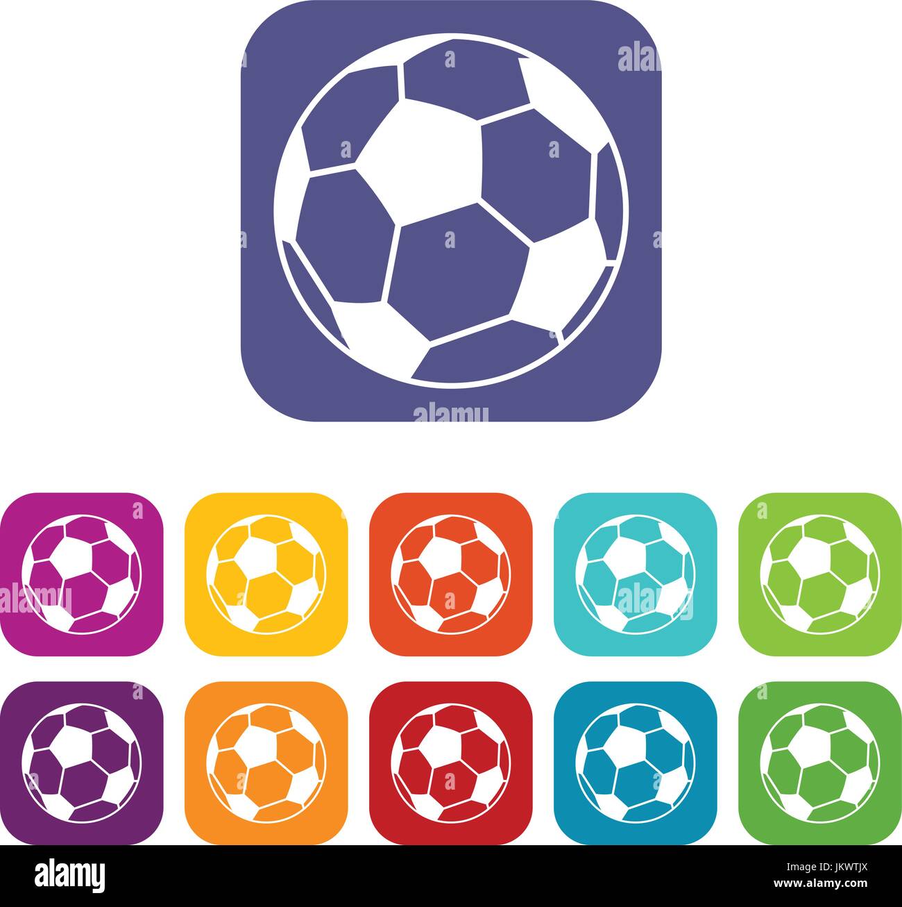 Red soccer ball isolated hexagon Stock Vector Images - Alamy