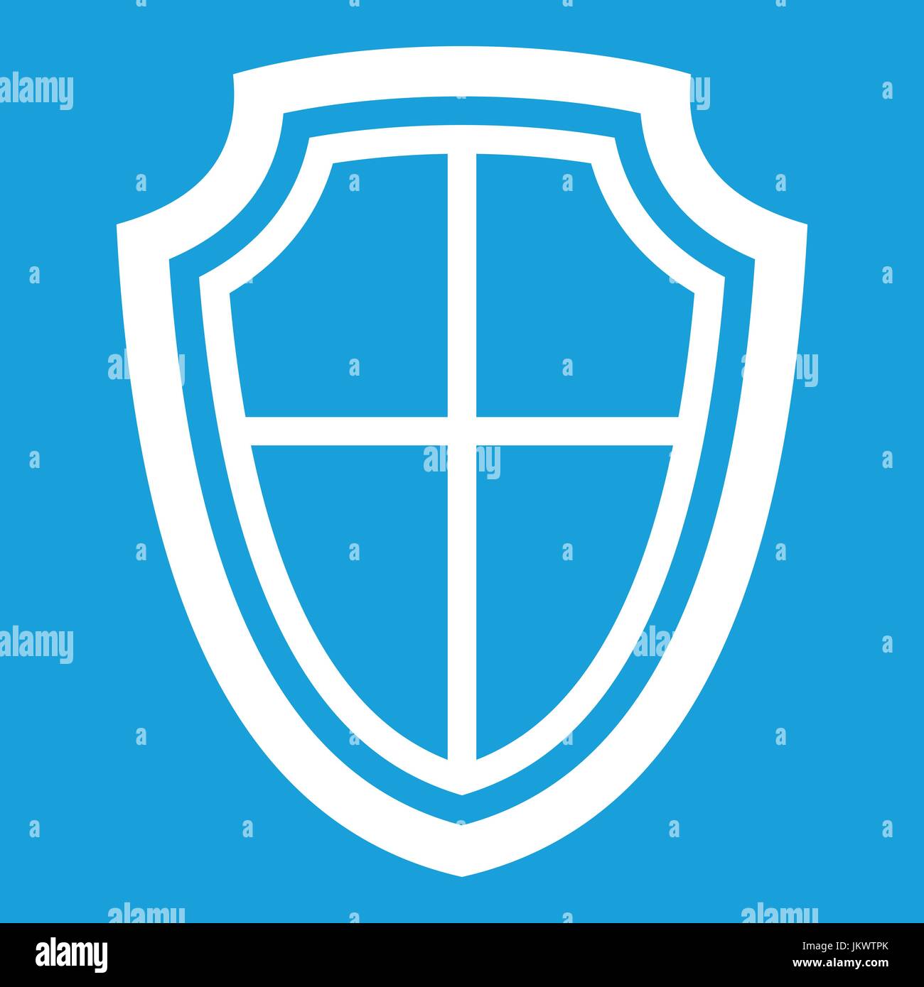 Shield Icon White Stock Vector Image Art Alamy