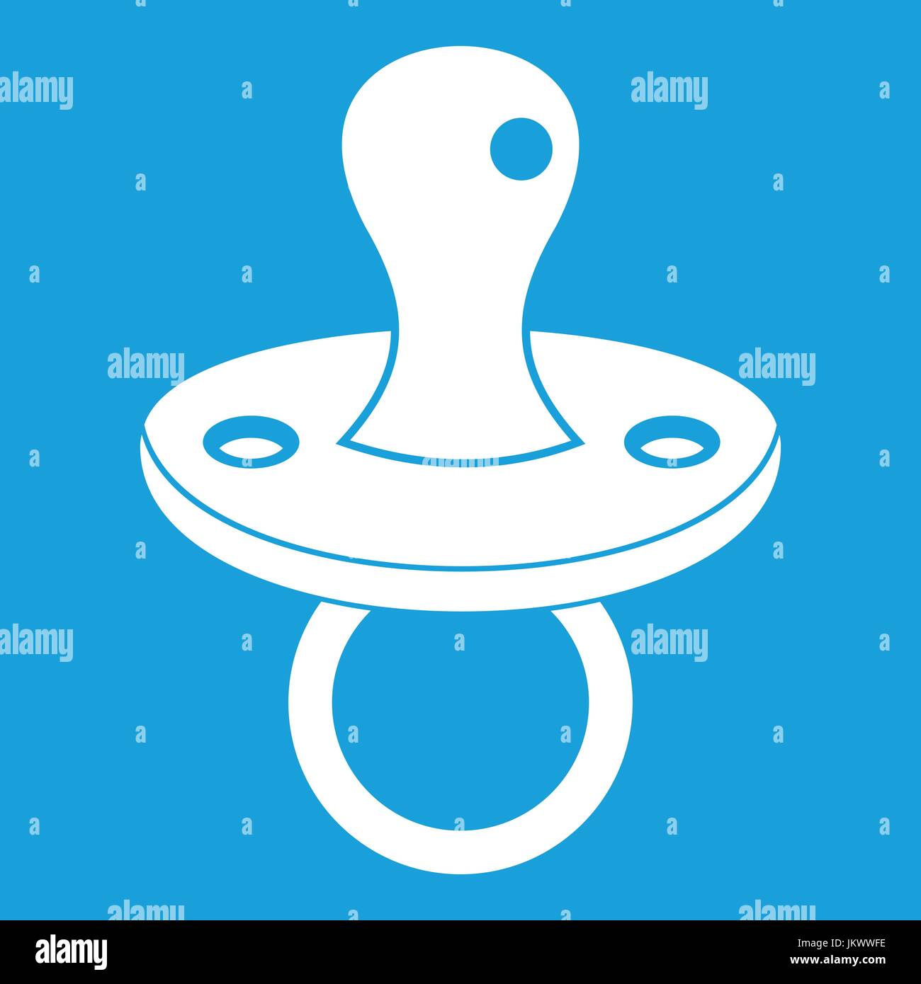 Baby pacifier icon white Stock Vector Image & Art Alamy