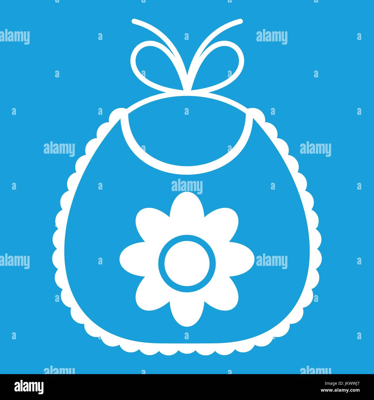 Baby bib icon white Stock Vector Image & Art - Alamy