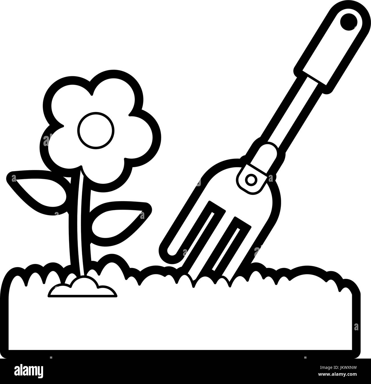 rake gardening tool icon image Stock Vector Image & Art - Alamy
